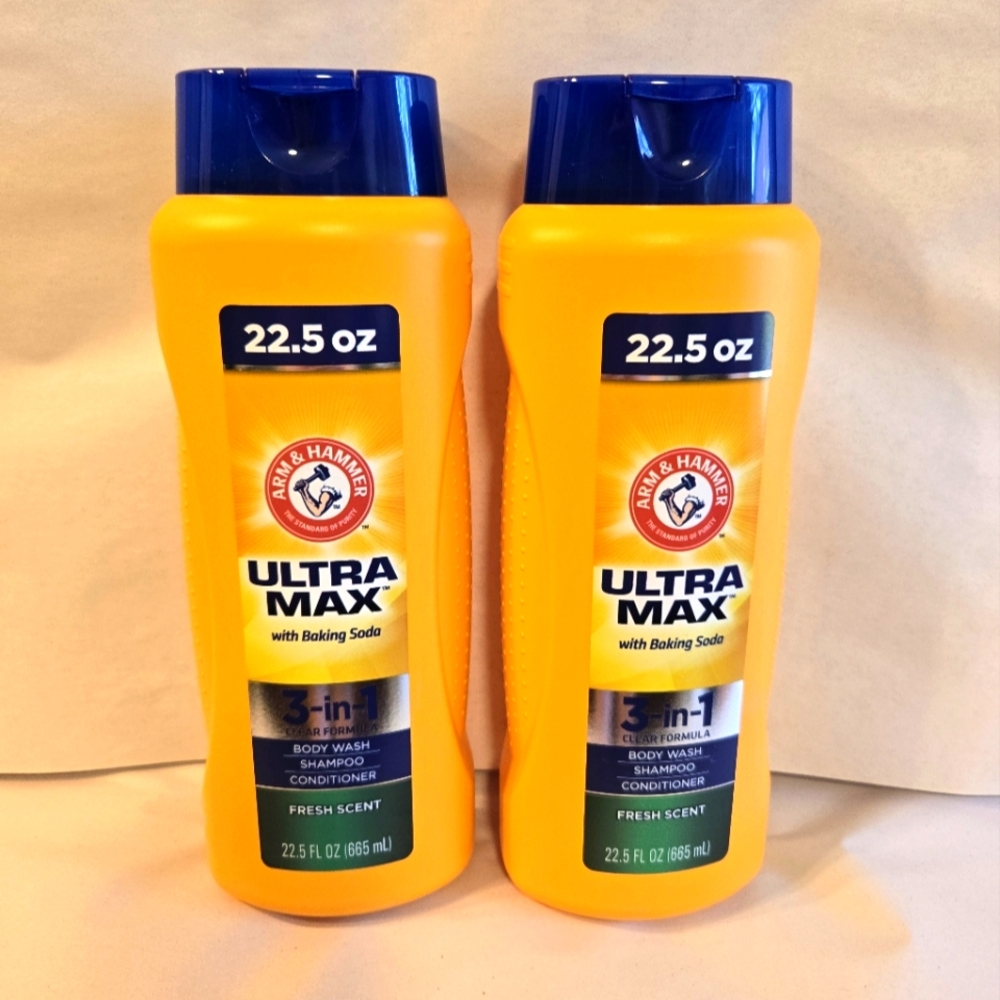 Arm & Hammer Ultra Max 3-in-1 Body Wash 22.5 oz (QTY 2)